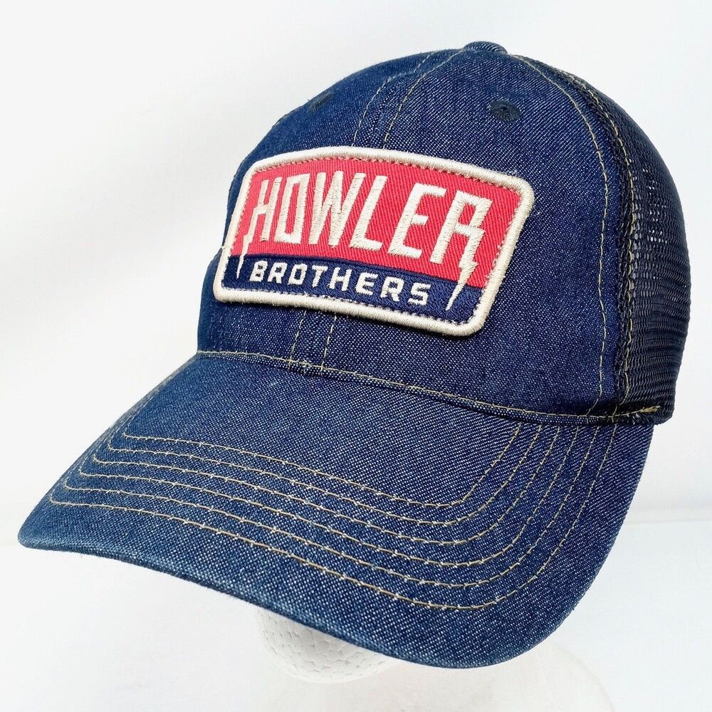 Howler Brothers Men's Navy Blue Denim Patch Cap